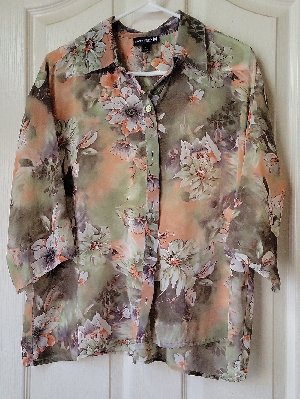 Antthony 2 Piece Floral Loungewear in Sage Green & Peach